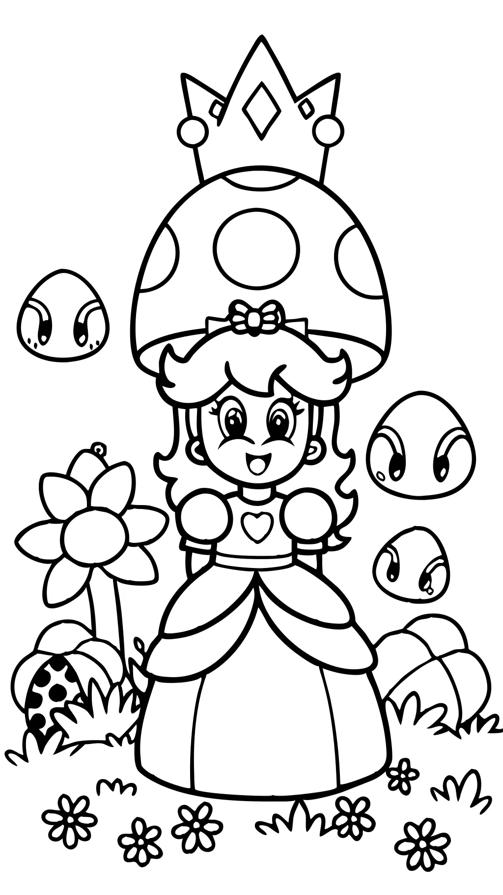 princess peach coloring pages